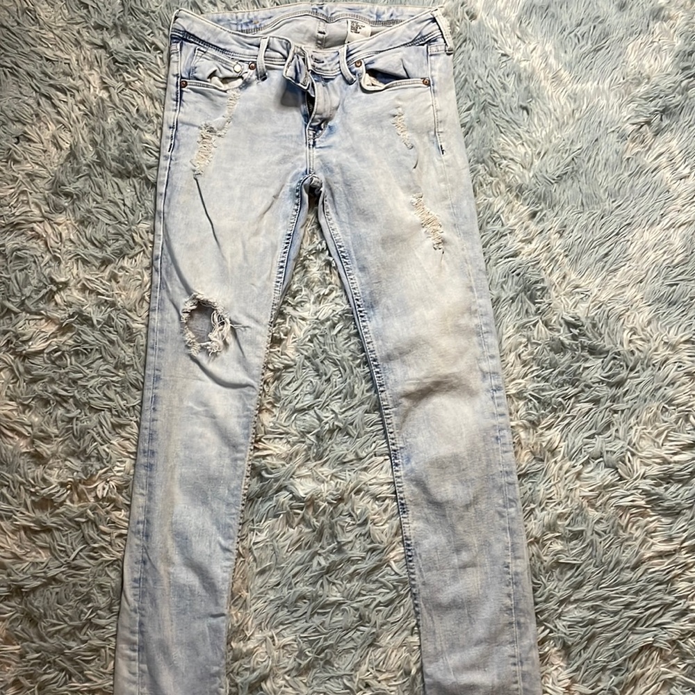 Skinny low waist denim jeans